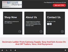 Tablet Screenshot of gatewaysupplytx.com